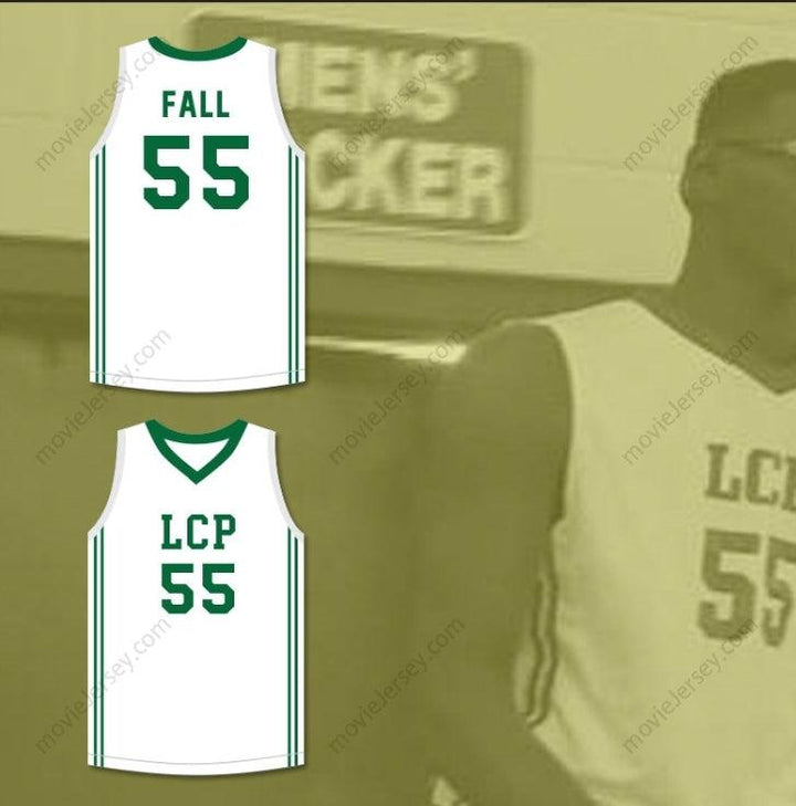 CUSTOM ANY Name Number TACKO FALL 55   WHITE BASKETBALL JERSEY Top Stitched S-6XL