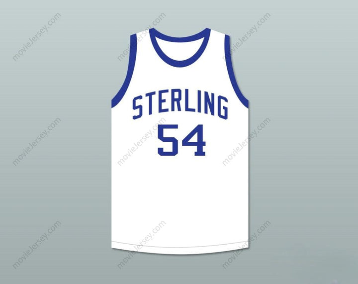 CUSTOM ANY Name Number CLYDE DREXLER 54 STERLING HIGH SCHOOL RAIDERS WHITE BASKETBALL JERSEY 2 Top Stitched S-6XL