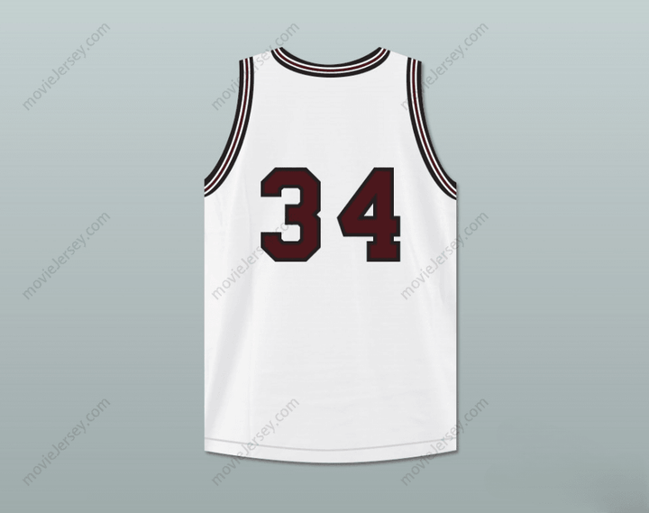 CUSTOM ANY Name Number BILLY DUNN 34  HIGH SCHOOL WHITE BASKETBALL JERSEY Top Stitched S-6XL