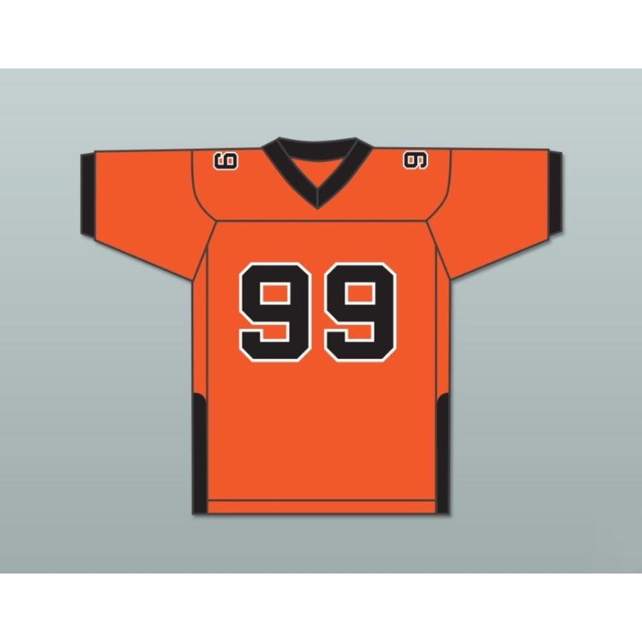 CUSTOM ANY WITH PATCHES ORC FOGTEETH DORGHU 99 ORANGE/BLACK FOOTBALL JERSEY Top Stitched S-6XL