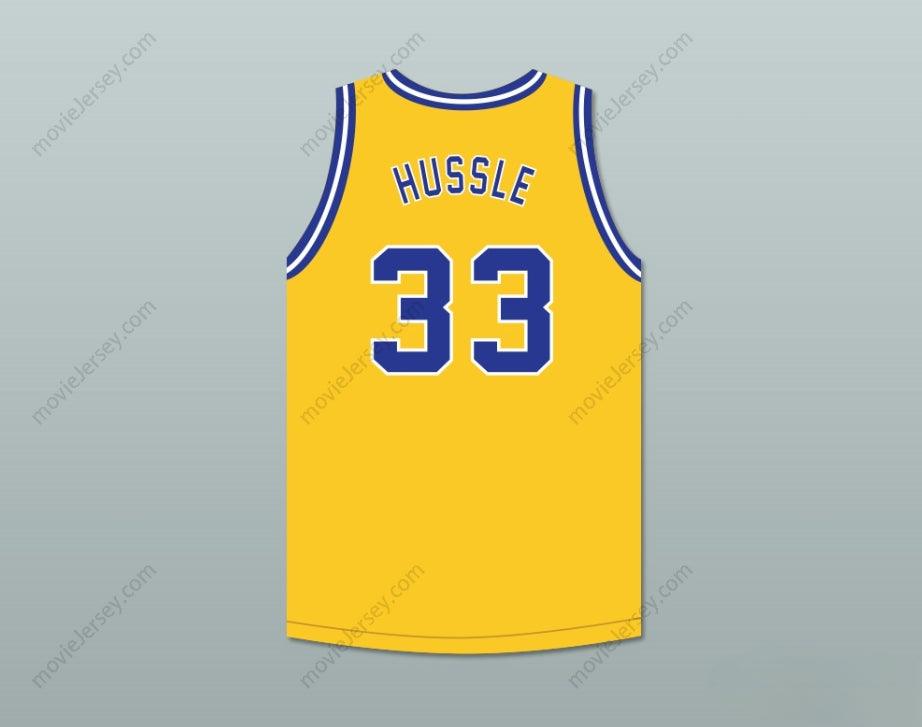 CUSTOM ANY Name Number NIPSEY HUSSLE 33 CRENSHAW YELLOW BASKETBALL JERSEY Top Stitched S-6XL
