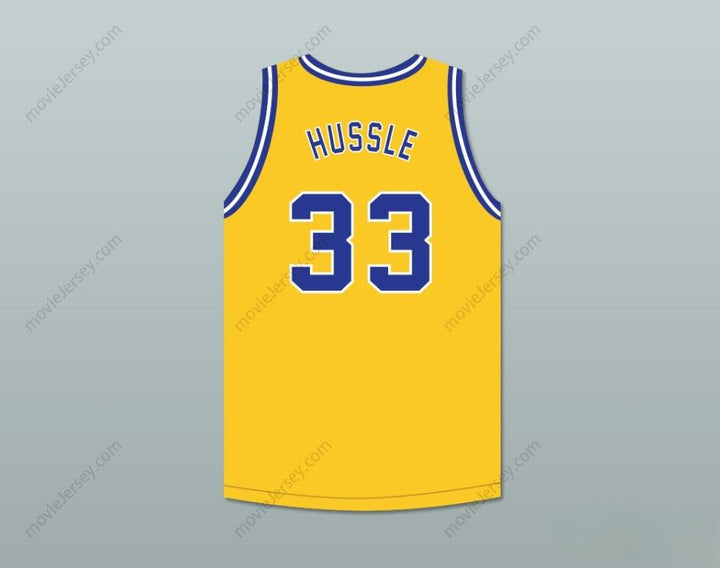 CUSTOM ANY Name Number NIPSEY HUSSLE 33 CRENSHAW YELLOW BASKETBALL JERSEY Top Stitched S-6XL