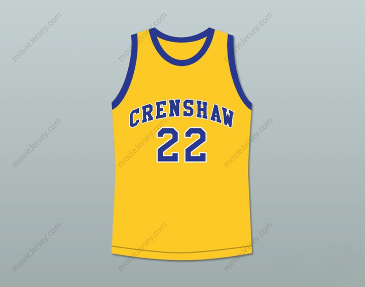CUSTOM ANY Name Number QUINCY MCCALL 22 CRENSHAW HIGH SCHOOL YELLOW BASKETBALL JERSEY LOVE AND BASKETBALL Top Stitched S-6XL