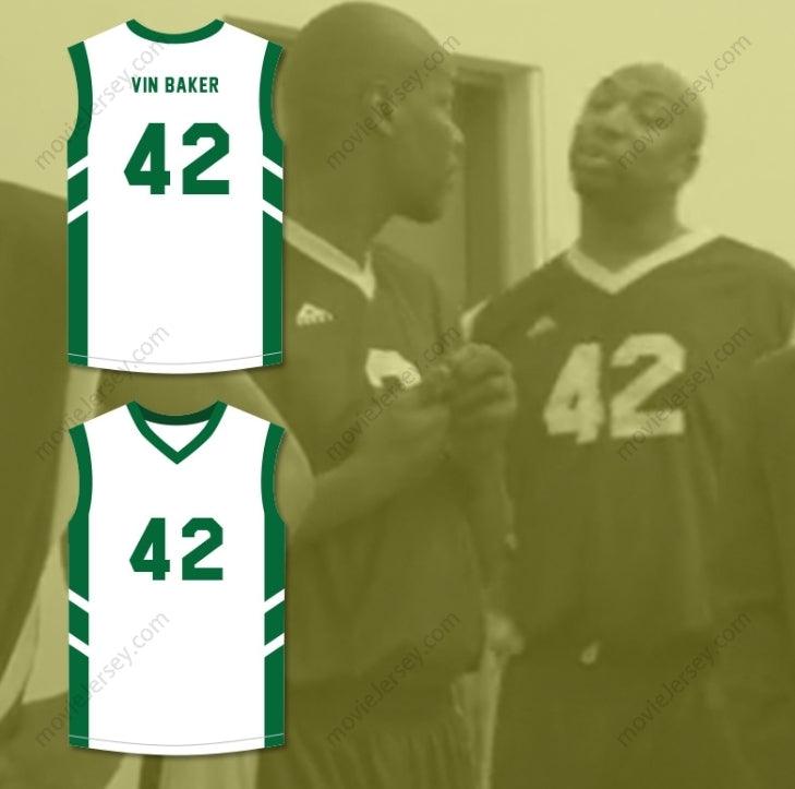CUSTOM ANY Name Number VIN BAKER 42 WHITE BASKETBALL JERSEY DENNIS RODMAN'S BIG BANG IN PYONGYANG Top Stitched S-6XL