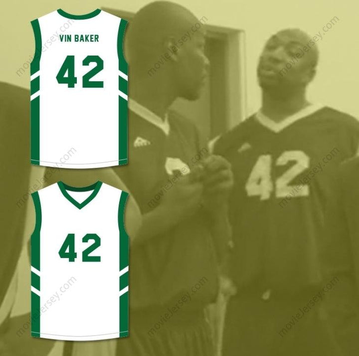 CUSTOM ANY Name Number VIN BAKER 42 WHITE BASKETBALL JERSEY DENNIS RODMAN'S BIG BANG IN PYONGYANG Top Stitched S-6XL