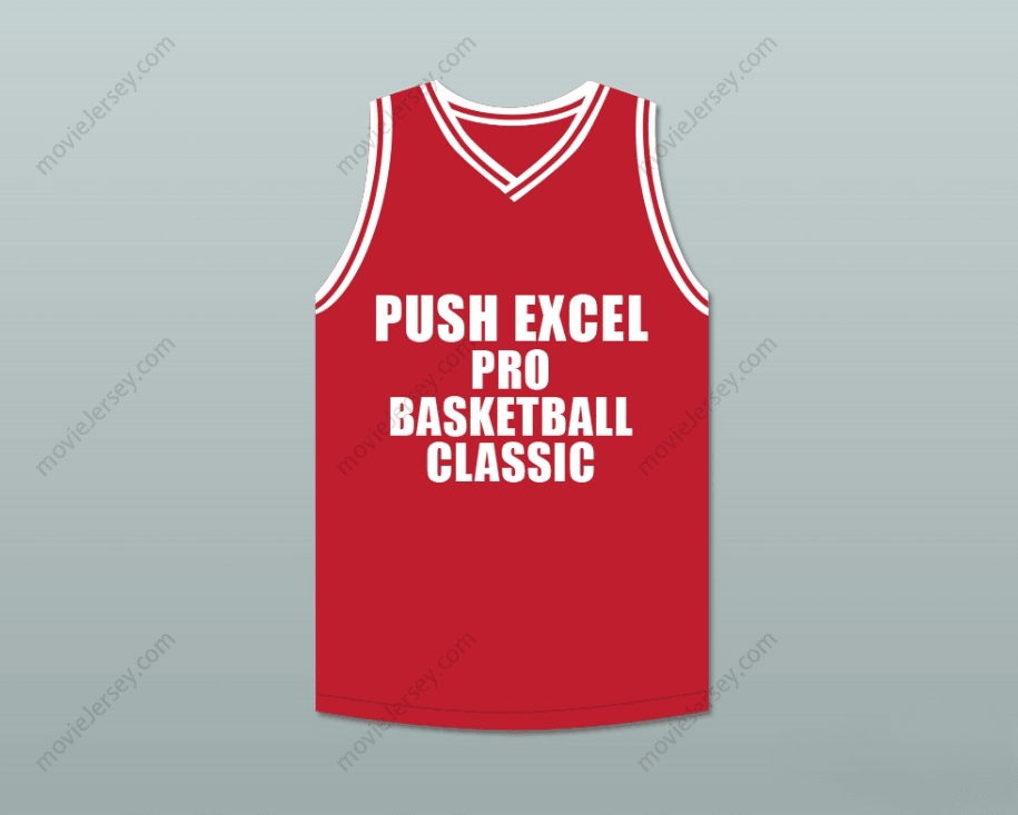 CUSTOM ANY Name Number TERRY CUMMINGS 34 PUSH EXCEL PRO BASKETBALL CLASSIC RED BASKETBALL JERSEY 1988 CHARITY EVENT Top Stitched S-6XL