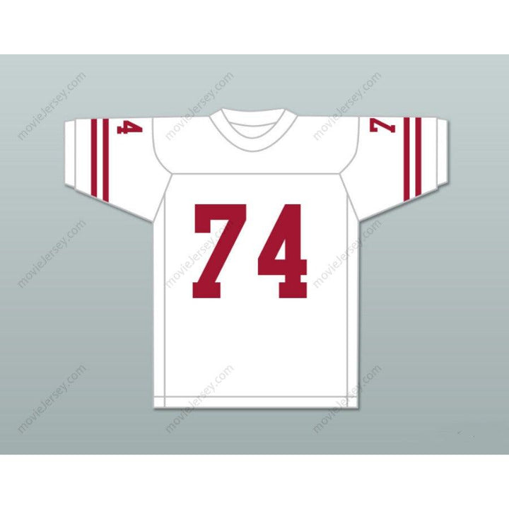 CUSTOM ANY Name Number MERLIN OLSEN 74 LOGAN HIGH SCHOOL GRIZZLIES Football Jersey Top Stitched S-6XL