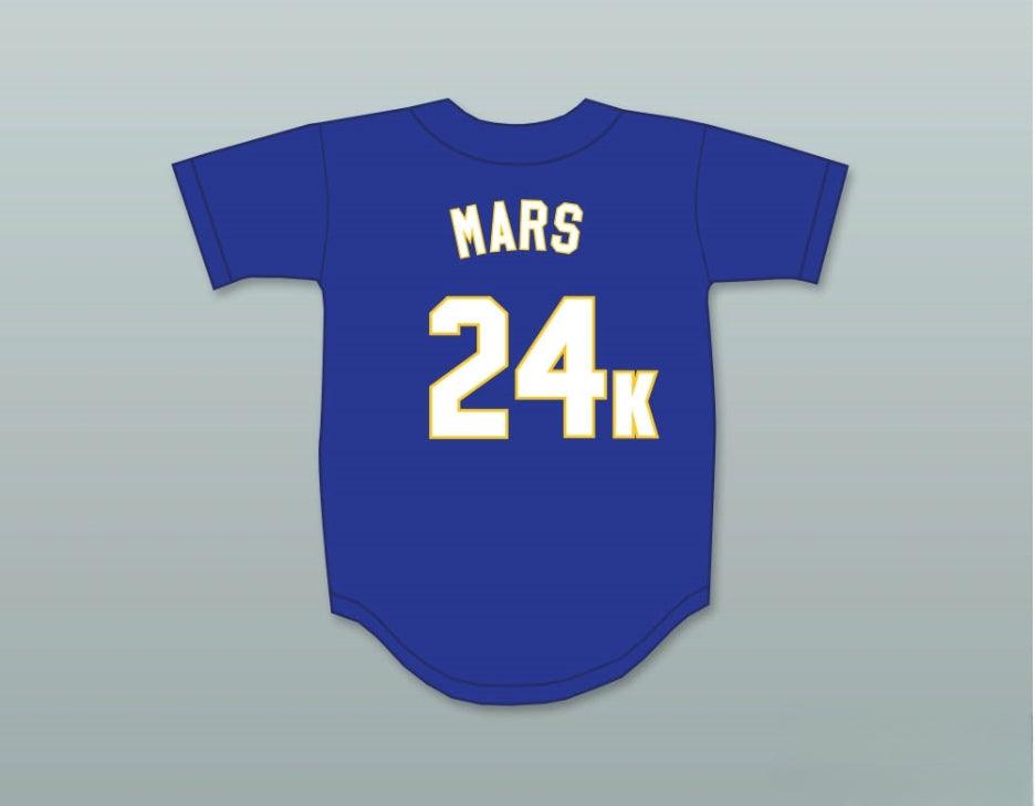 Custom Any Name Number MARS 24K HOOLIGANS BLUE BASEBALL JERSEY Top Stitched S-6XL