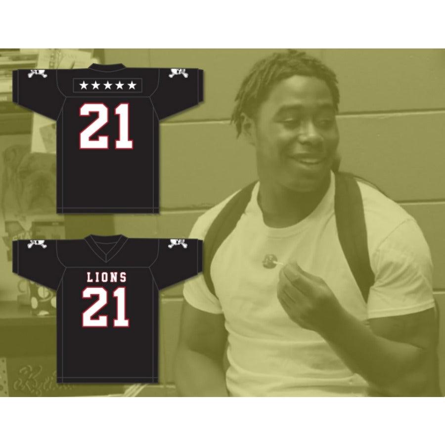 CUSTOM ANY Name Number RYAN LEE 21 EMCC LIONS FOOTBALL JERSEY INCLUDES PATCHES Top Stitched S-6XL