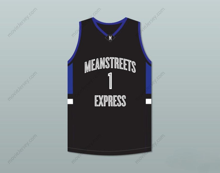 CUSTOM ANY Name Number DERRICK ROSE 1 MEAN STREETS EXPRESS BLACK BASKETBALL JERSEY Top Stitched S-6XL