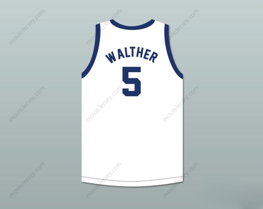 CUSTOM ANY Name Number PAUL WALTHER 5  OLYMPIANS RETRO WHITE BASKETBALL JERSEY Top Stitched S-6XL