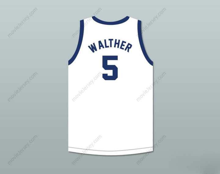 CUSTOM ANY Name Number PAUL WALTHER 5  OLYMPIANS RETRO WHITE BASKETBALL JERSEY Top Stitched S-6XL