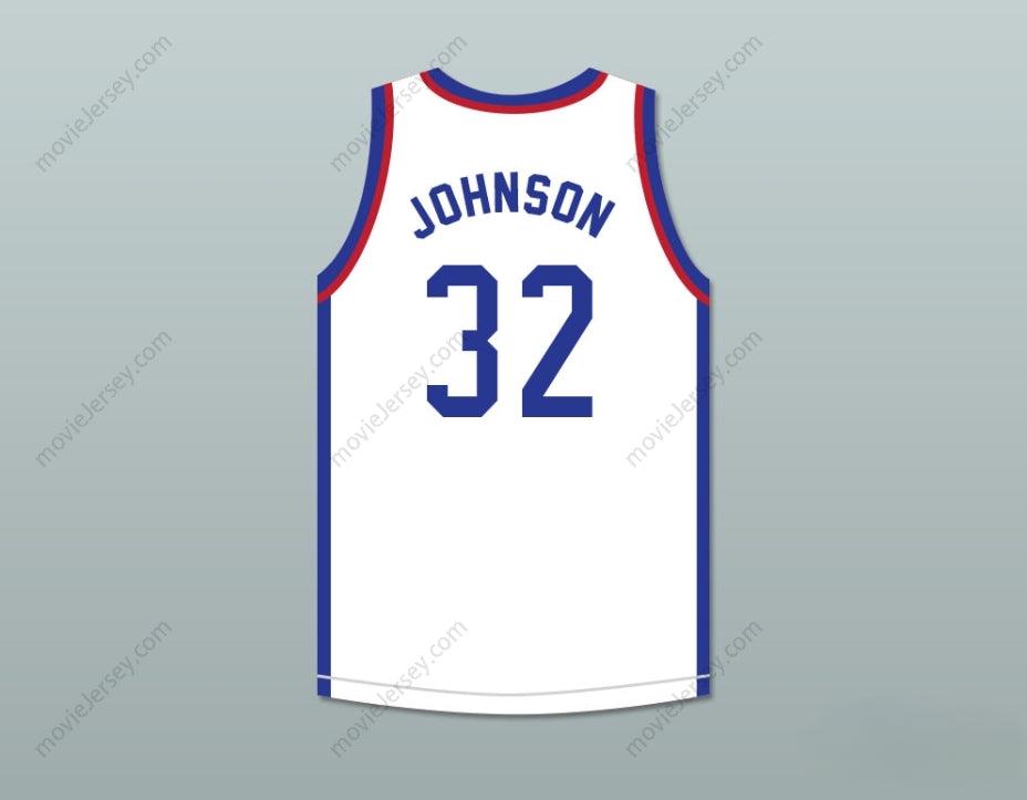 CUSTOM ANY Name Number MAGIC JOHNSON 32 LARRY'S GAME WHITE BASKETBALL JERSEY 1988 CHARITY EVENT Top Stitched S-6XL