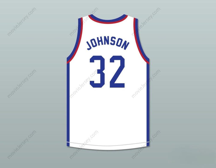 CUSTOM ANY Name Number MAGIC JOHNSON 32 LARRY'S GAME WHITE BASKETBALL JERSEY 1988 CHARITY EVENT Top Stitched S-6XL
