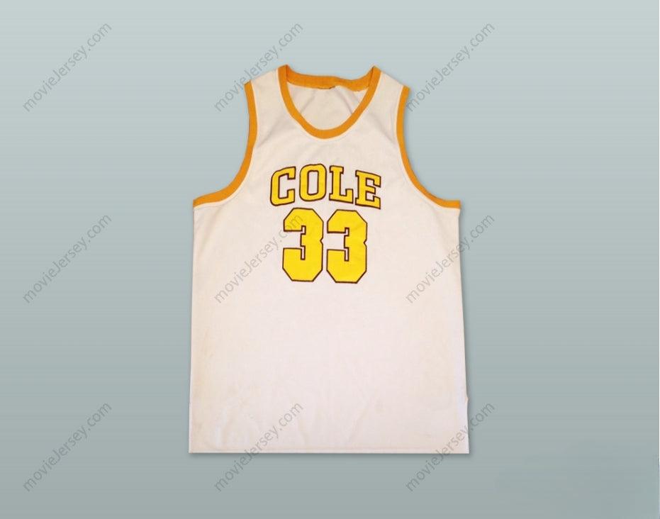 CUSTOM ANY Name Number SHAQUILLE O'NEAL 33 ROBERT G. COLE HIGH SCHOOL WHITE BASKETBALL JERSEY Top Stitched S-6XL