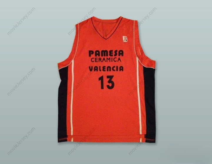 CUSTOM ANY Name Number ALBERT MIRALLES 13 PAMESA VALENCIA ORANGE BASKETBALL JERSEY Top Stitched S-6XL