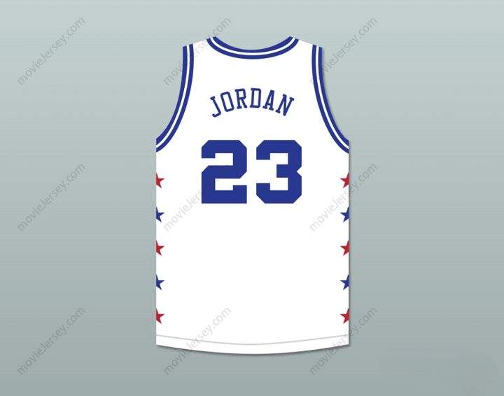 CUSTOM ANY Name Number MICHAEL  23 MAGIC JOHNSON ALL STAR GAME WHITE BASKETBALL JERSEY 1989 MIDSUMMER NIGHT'S MAGIC CHARITY EVENT Top Stitched S-6XL