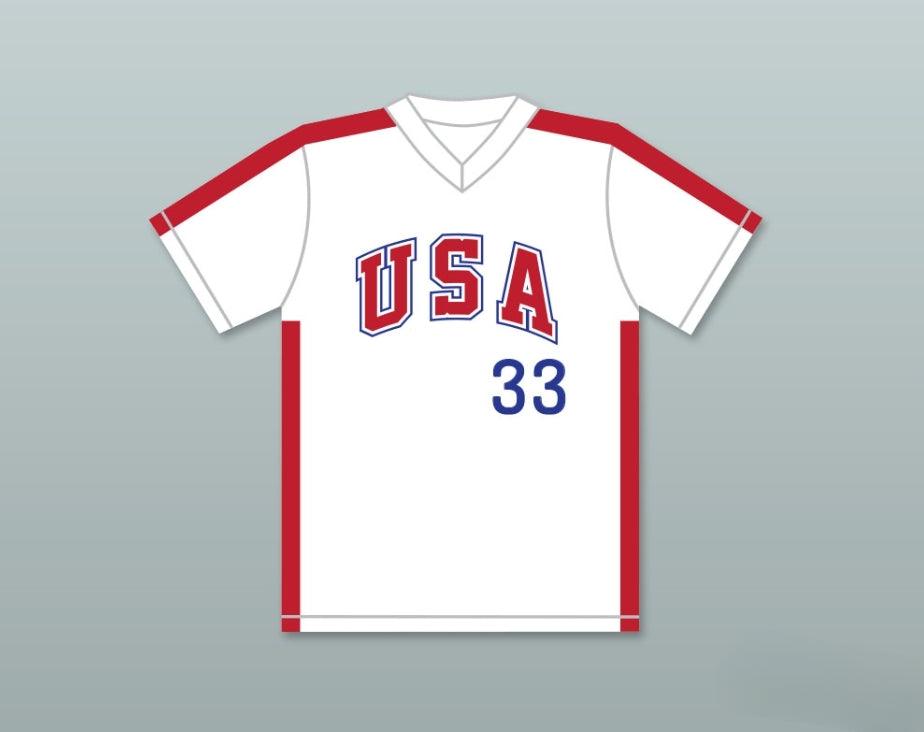 Custom Any Name Number BOB CAFFREY 33 1984 USA TEAM WHITE BASEBALL JERSEY Top Stitched S-6XL