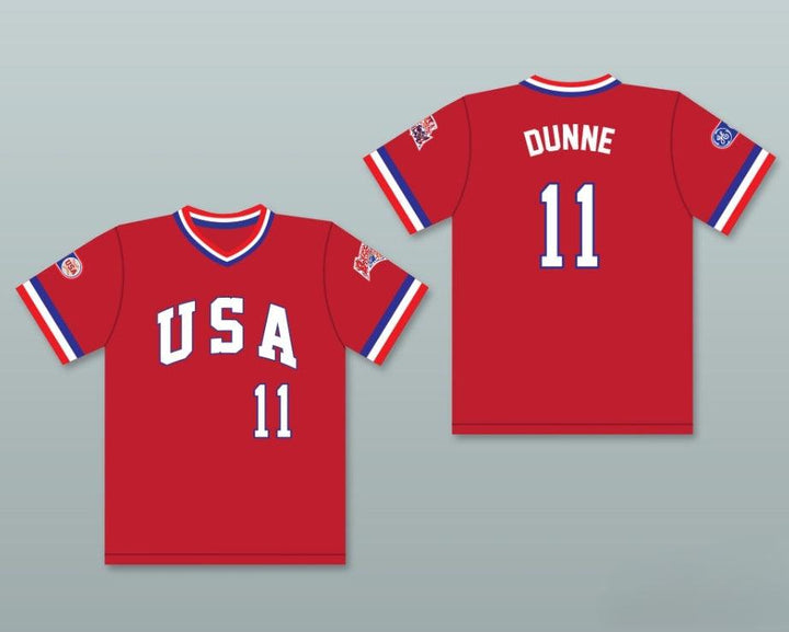 Custom Any Name Number MIKE DUNNE 11 1984 USA TEAM RED BASEBALL JERSEY Top Stitched S-6XL