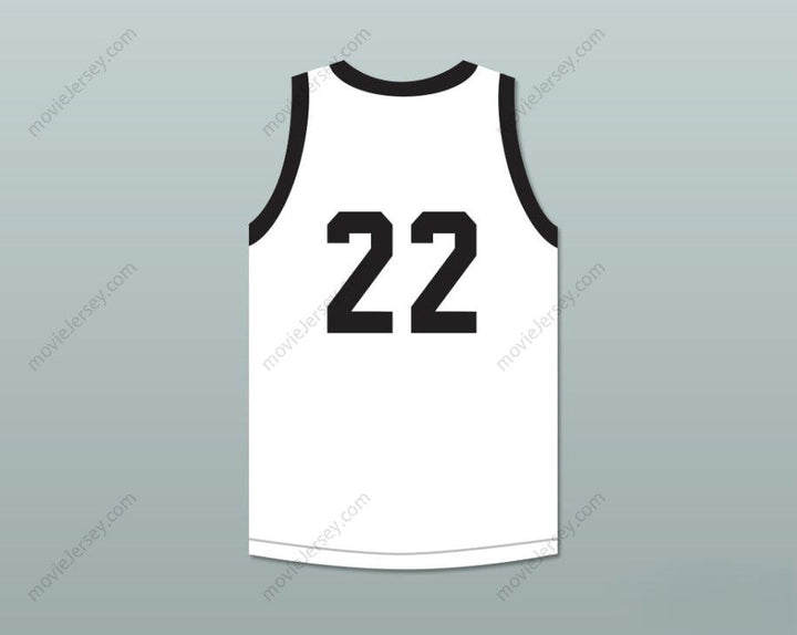 CUSTOM ANY Name Number PLAYER 22  HIGH SCHOOL COYOTES WHITE BASKETBALL JERSEY Top Stitched S-6XL