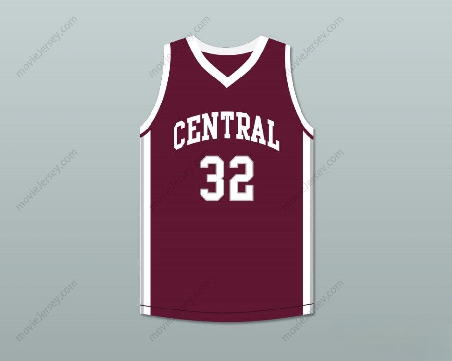 CUSTOM ANY Name Number PLAYER 32 BRISTOL CENTRAL RAMS MAROON BASKETBALL JERSEY Top Stitched S-6XL