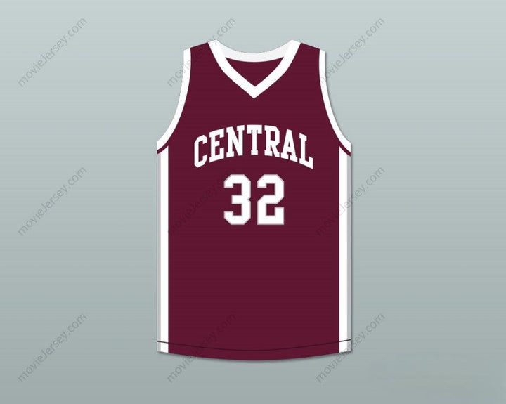 CUSTOM ANY Name Number PLAYER 32 BRISTOL CENTRAL RAMS MAROON BASKETBALL JERSEY Top Stitched S-6XL