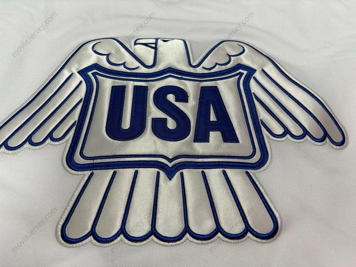 Custom Any Name Number EAGLE USA WHITE HOCKEY JERSEY  Top Stitched S-6XL