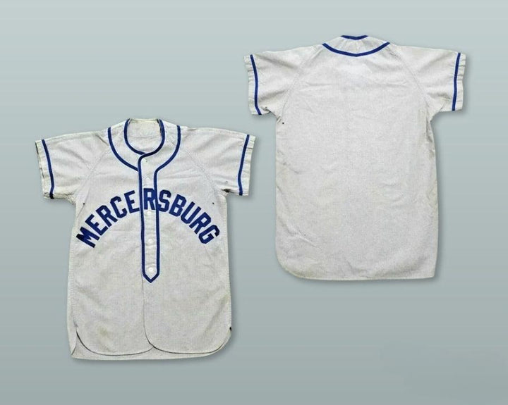 Custom Any Name Number MERCERSBURG ACADEMY LIGHT GRAY BASEBALL JERSEY Top Stitched S-6XL
