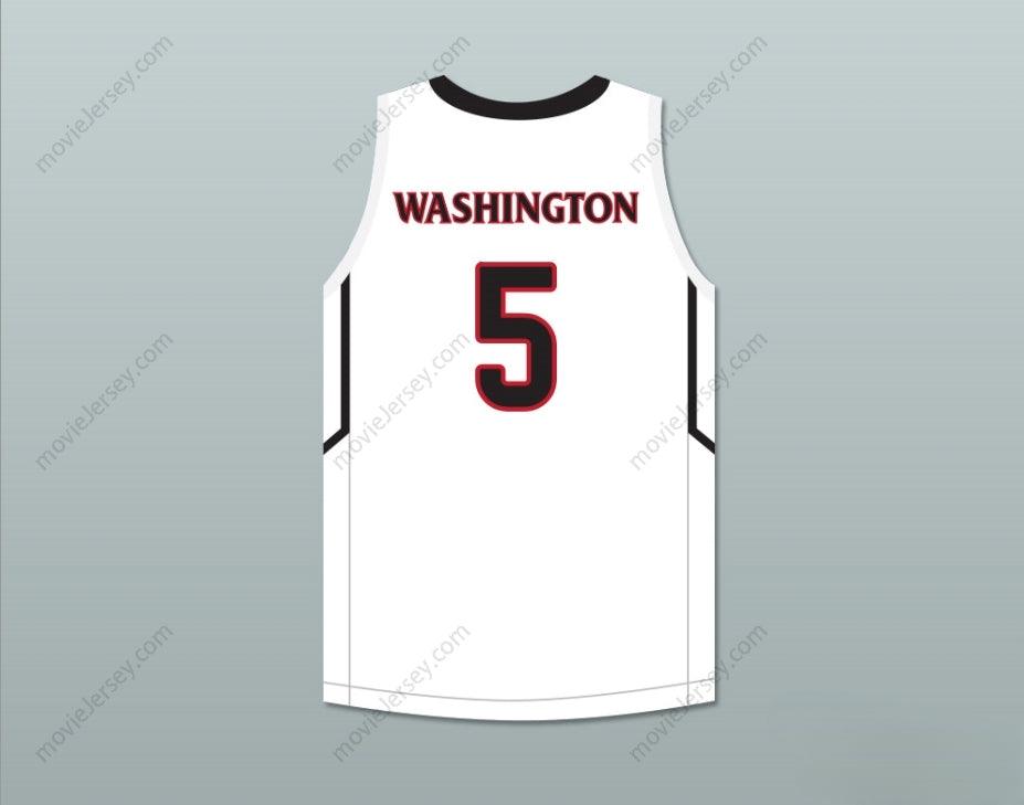 CUSTOM ANY Name Number P. J. WASHINGTON 5  PREP WHITE BASKETBALL JERSEY 2 Top Stitched S-6XL
