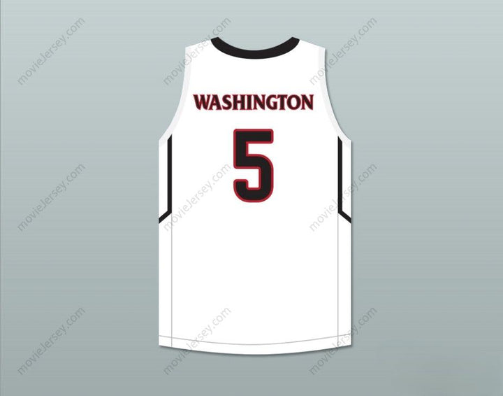 CUSTOM ANY Name Number P. J. WASHINGTON 5  PREP WHITE BASKETBALL JERSEY 2 Top Stitched S-6XL