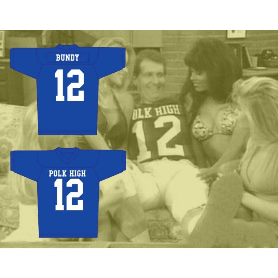 CUSTOM ANY Name Number AL BUNDY 12 POLK HIGH FOOTBALL JERSEY MARRIED WITH CHILDREN ED O' NEILL Top Stitched S-6XL