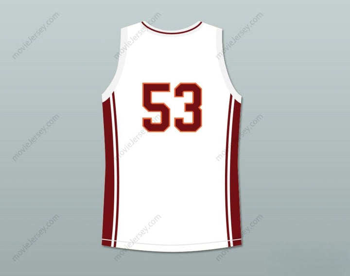 CUSTOM ANY Name Number JUNIOR BATTLE 53 RICHMOND OILERS AWAY BASKETBALL JERSEY COACH CARTER Top Stitched S-6XL