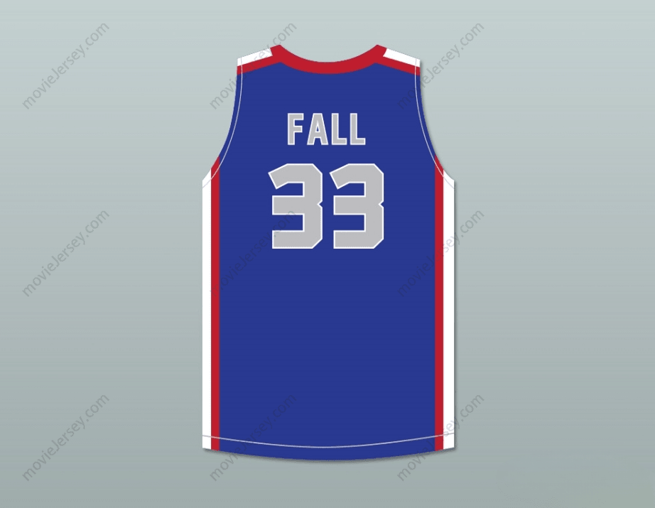 CUSTOM ANY Name Number TACKO FALL 33 EACH 1 TEACH 1 ELITE AAU BLUE BASKETBALL JERSEY 2 Top Stitched S-6XL