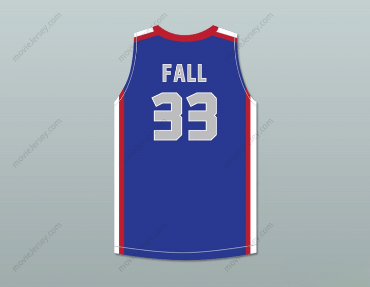 CUSTOM ANY Name Number TACKO FALL 33 EACH 1 TEACH 1 ELITE AAU BLUE BASKETBALL JERSEY 2 Top Stitched S-6XL