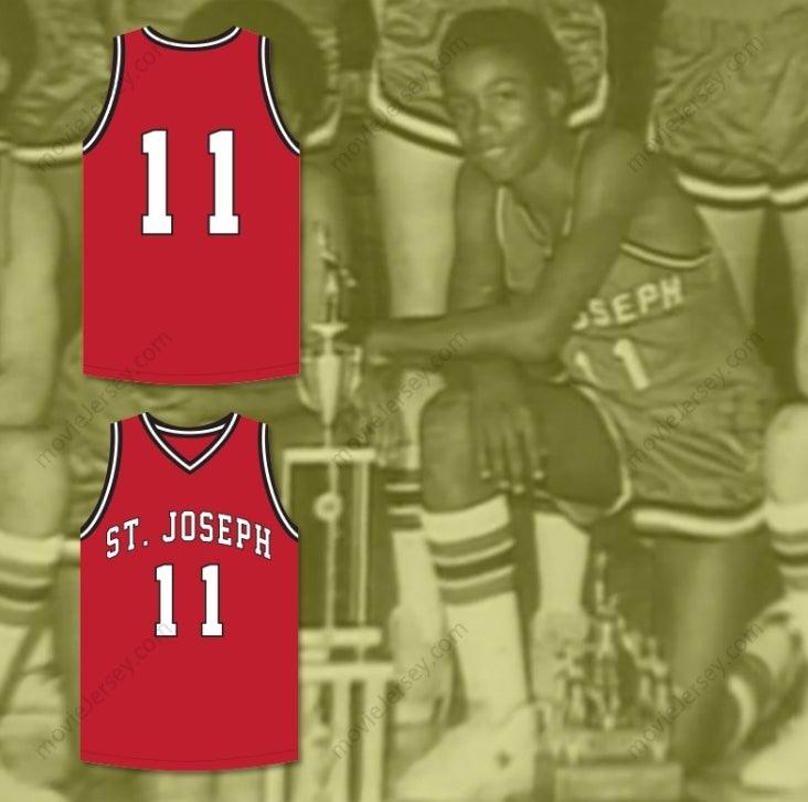 CUSTOM ANY Name Number ISIAH THOMAS 11 HIGH SCHOOL RED BASKETBALL JERSEY HOOP DREAMS Top Stitched S-6XL