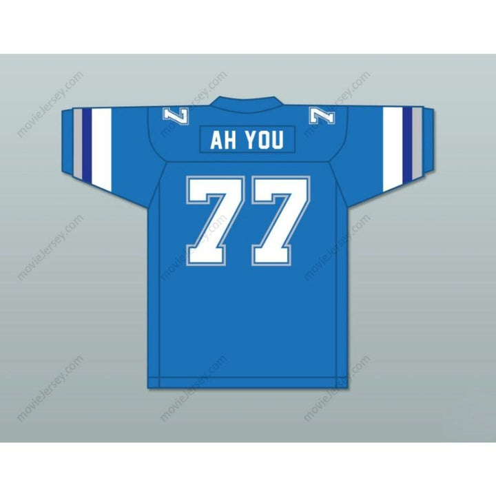 CUSTOM ANY Name Number 1983 USFL JUNIOR AH YOU 77 BOSTON BREAKERS ROAD Football Jersey Top Stitched S-6XL