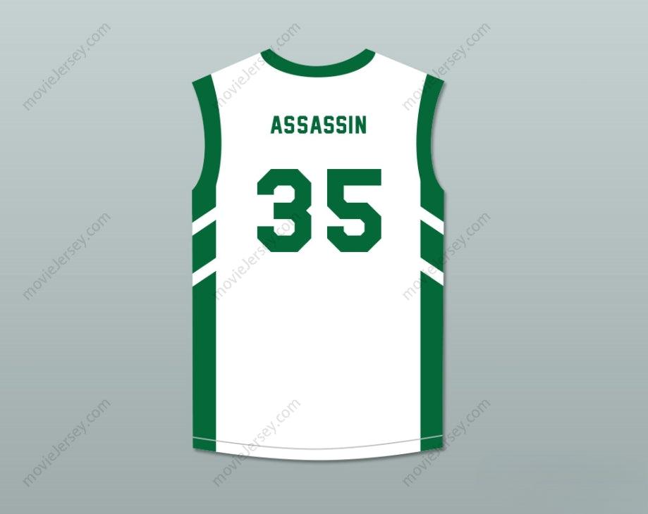 CUSTOM ANY Name Number JERRY 'ASSASSIN' DUPREE 35 WHITE BASKETBALL JERSEY DENNIS RODMAN'S BIG BANG IN PYONGYANG Top Stitched S-6XL