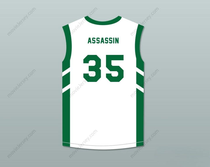 CUSTOM ANY Name Number JERRY 'ASSASSIN' DUPREE 35 WHITE BASKETBALL JERSEY DENNIS RODMAN'S BIG BANG IN PYONGYANG Top Stitched S-6XL