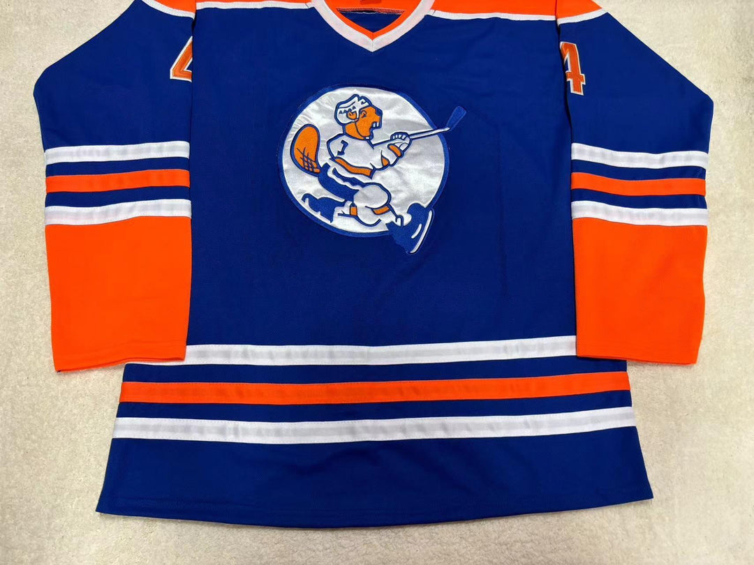 Custom Any Name Number GAETAN LEGAULT 4 ST. JEAN BEAVERS BLUE HOCKEY JERSEY Stitched Top Stitched S-6XL