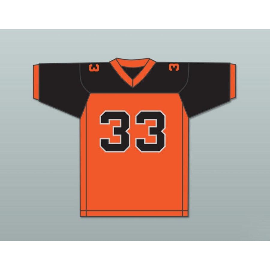 CUSTOM ANY Name BLACK/ORANGE ORC FOGTEETH 33 Football Jersey Stitched S-6XL