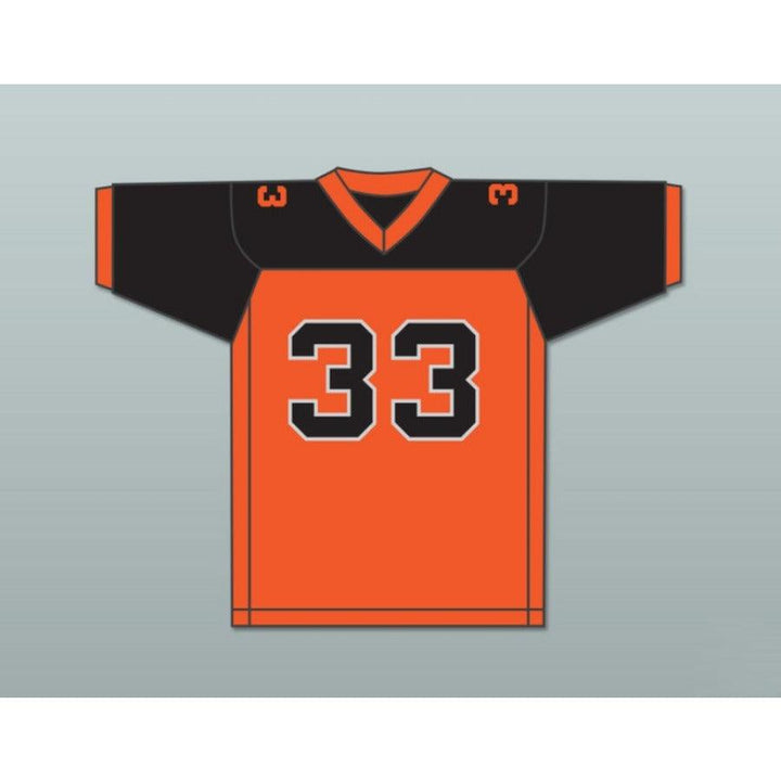 CUSTOM ANY Name BLACK/ORANGE ORC FOGTEETH 33 Football Jersey Stitched S-6XL