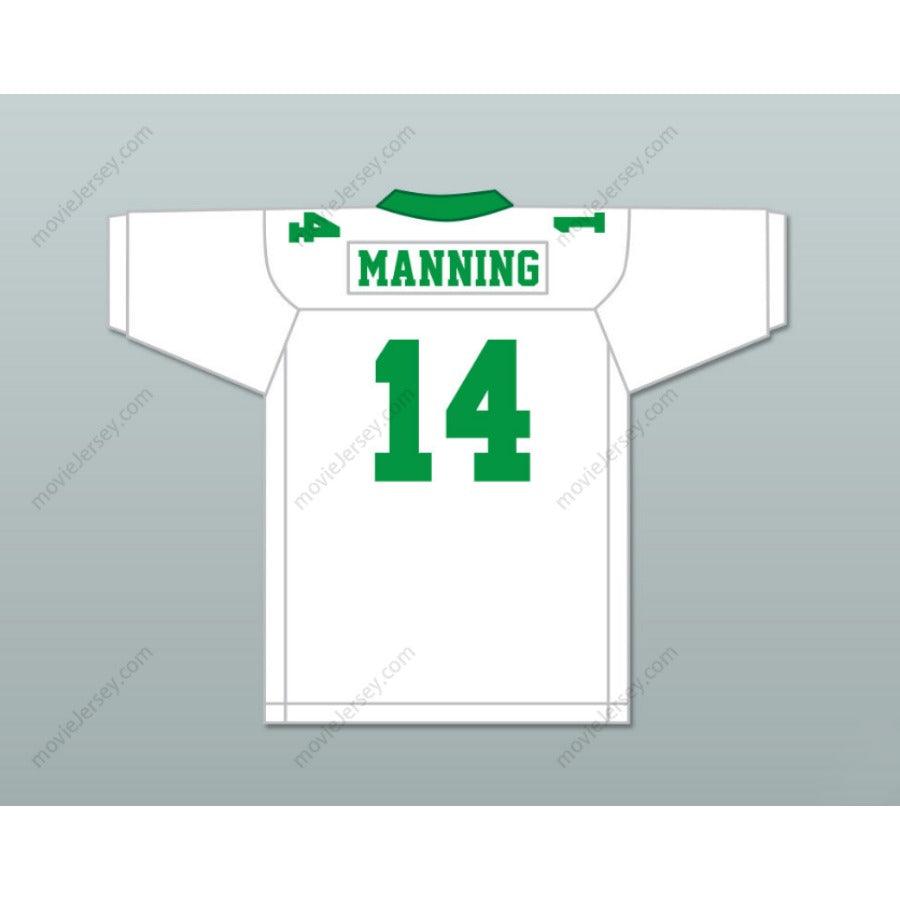 CUSTOM ELI MANNING 14 ISIDORE NEWMAN HIGH SCHOOL WHITE FOOTBALL JERSEY VERSION Top Stitched S-6XL