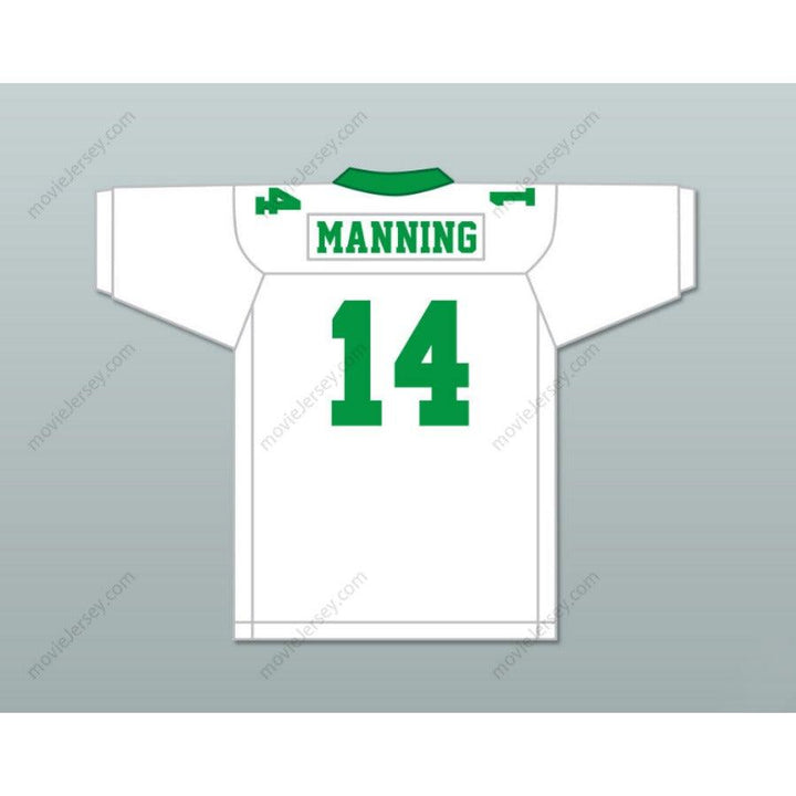 CUSTOM ELI MANNING 14 ISIDORE NEWMAN HIGH SCHOOL WHITE FOOTBALL JERSEY VERSION Top Stitched S-6XL