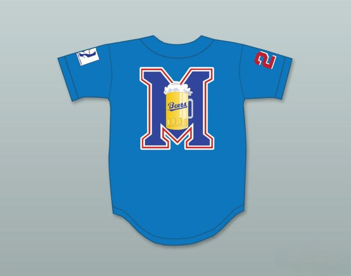 Custom Any Name Number KENNY SCOLARI 23  BEERS LOGO BASEKETBALL BLUE BASEBALL JERSEY Top Stitched S-6XL