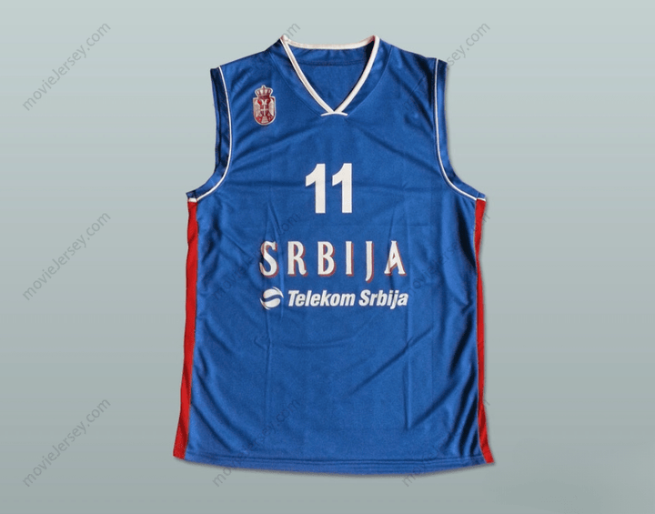 CUSTOM ANY Name Number VLADIMIR LUCIC 11 SERBIA BASKETBALL JERSEY STITCH SEWN Top Stitched S-6XL