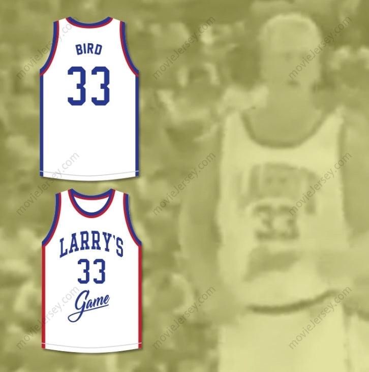 CUSTOM ANY Name Number LARRY BIRD 33 LARRY'S GAME WHITE BASKETBALL JERSEY 1988 CHARITY EVENT Top Stitched S-6XL
