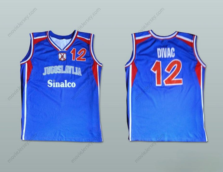 CUSTOM ANY Name Number VLADE DIVAC 12 YUGOSLAVIA BASKETBALL JERSEY STITCH SEWN ANY PLAYER Top Stitched S-6XL