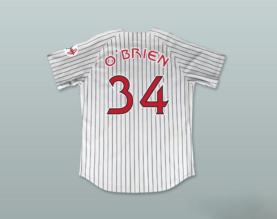 Custom Any Name Number CHIEF O'BRIEN 34 DEEP SPACE NINERS WHITE PINSTRIPED BASEBALL JERSEY Top Stitched S-6XL