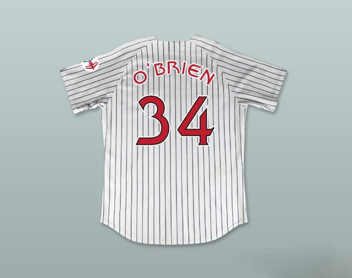 Custom Any Name Number CHIEF O'BRIEN 34 DEEP SPACE NINERS WHITE PINSTRIPED BASEBALL JERSEY Top Stitched S-6XL