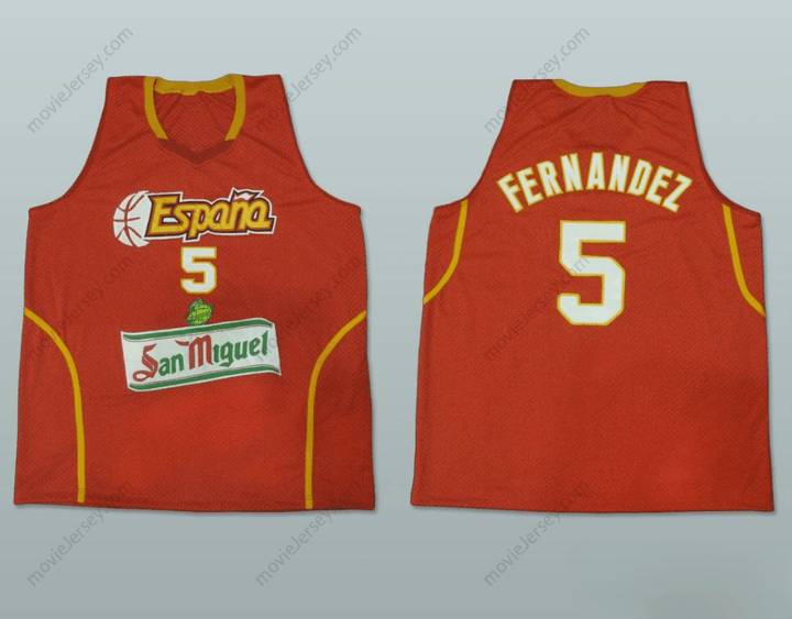 CUSTOM ANY Name Number RUDY FERNANDEZ ESPANA BASKETBALL JERSEY Top Stitched S-6XL